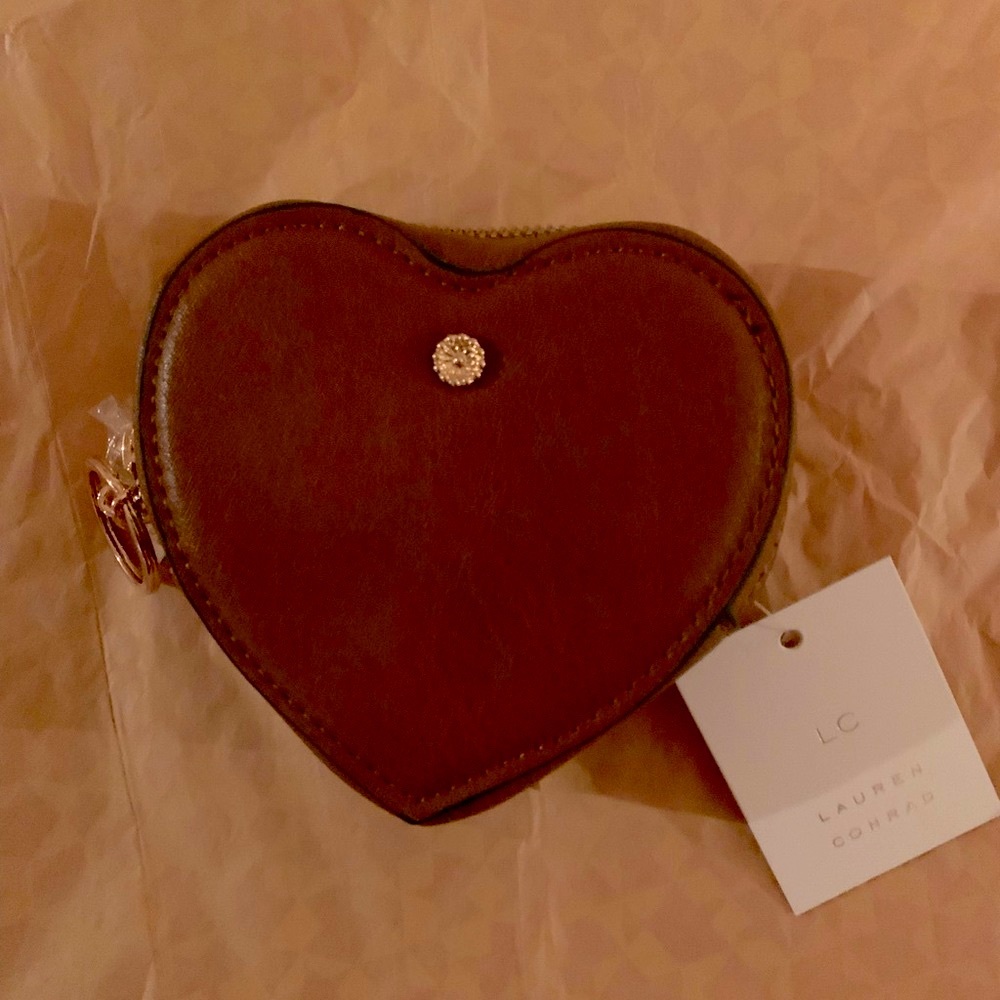 LC LAUREN CONRAD - Heart Coin Pouch w/Zipper